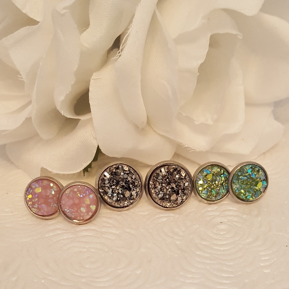 Druzy Earrings set